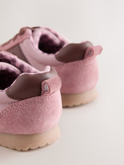 Purple Standard Fit (F) Elastic Lace Trainers image 3