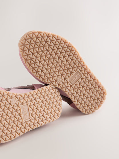 Purple Standard Fit (F) Elastic Lace Trainers image 4