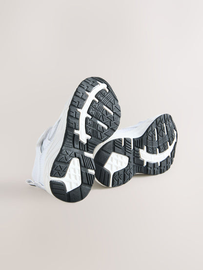 White Elastic Lace Touch Fasten Trainers image 5