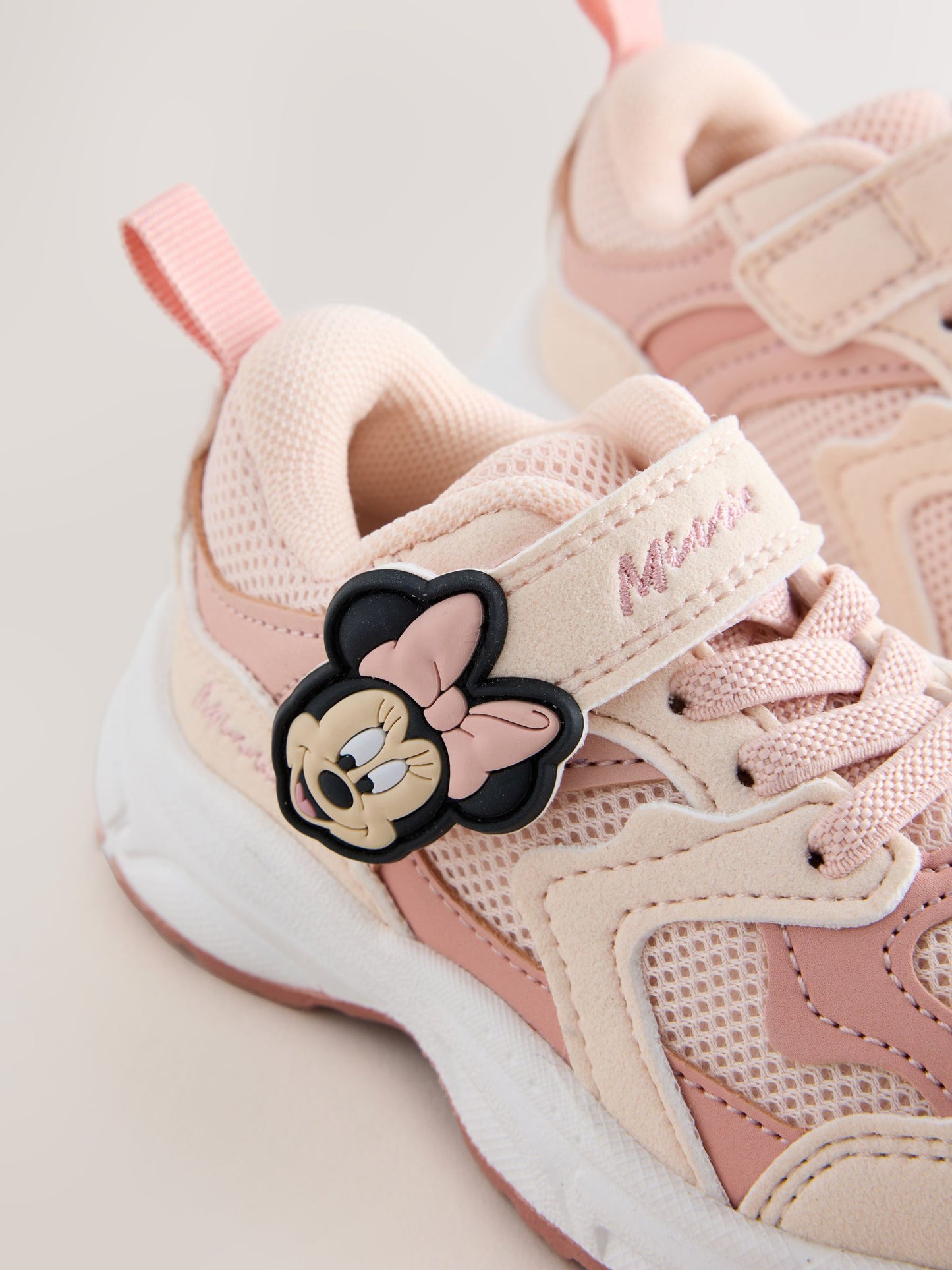Pink Minnie Mouse Elastic Lace Touch Fasten Trainers image 4