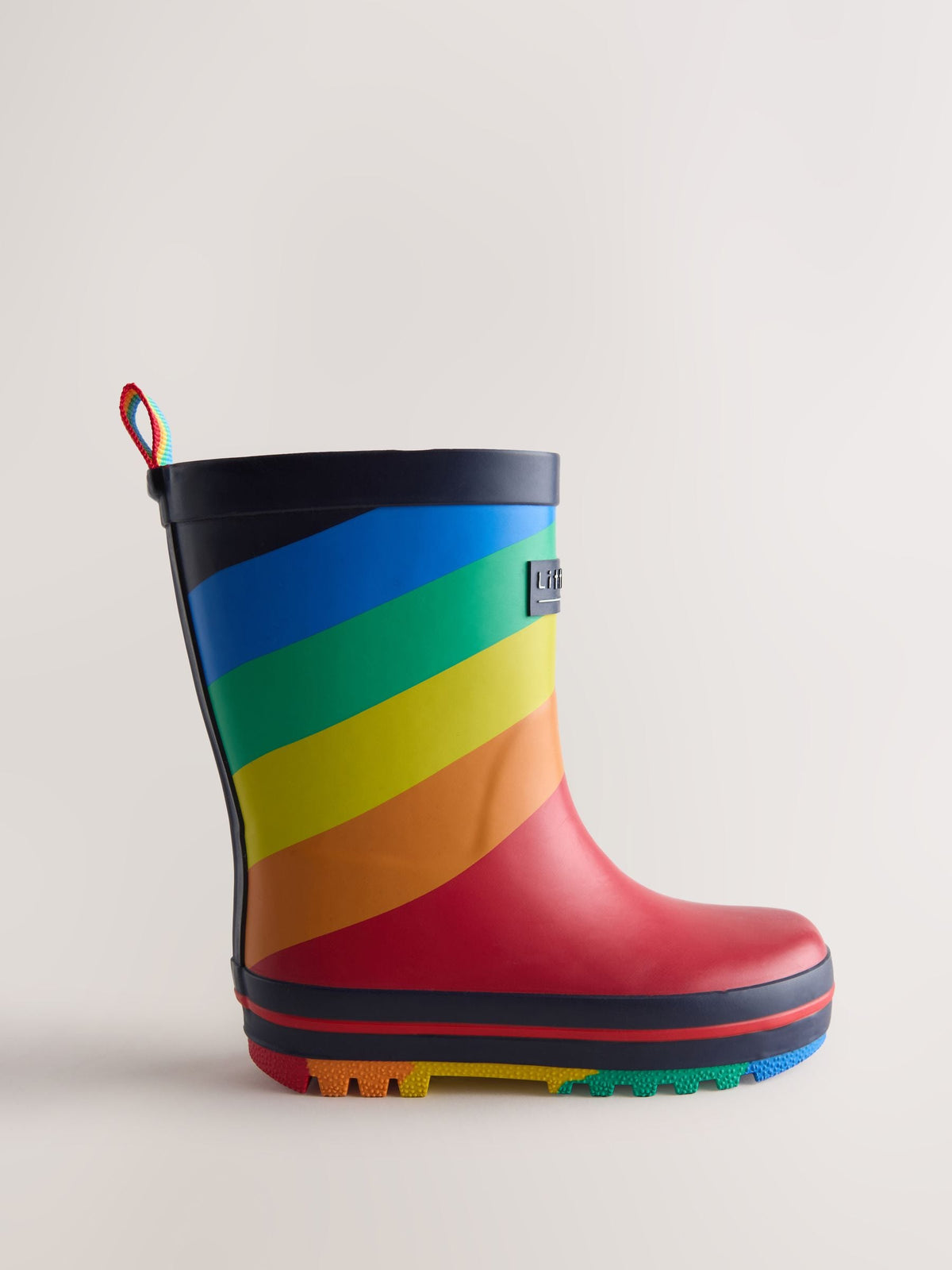 Little Bird Bright Rainbow Striped Warm Lined Welly Boots - image 2