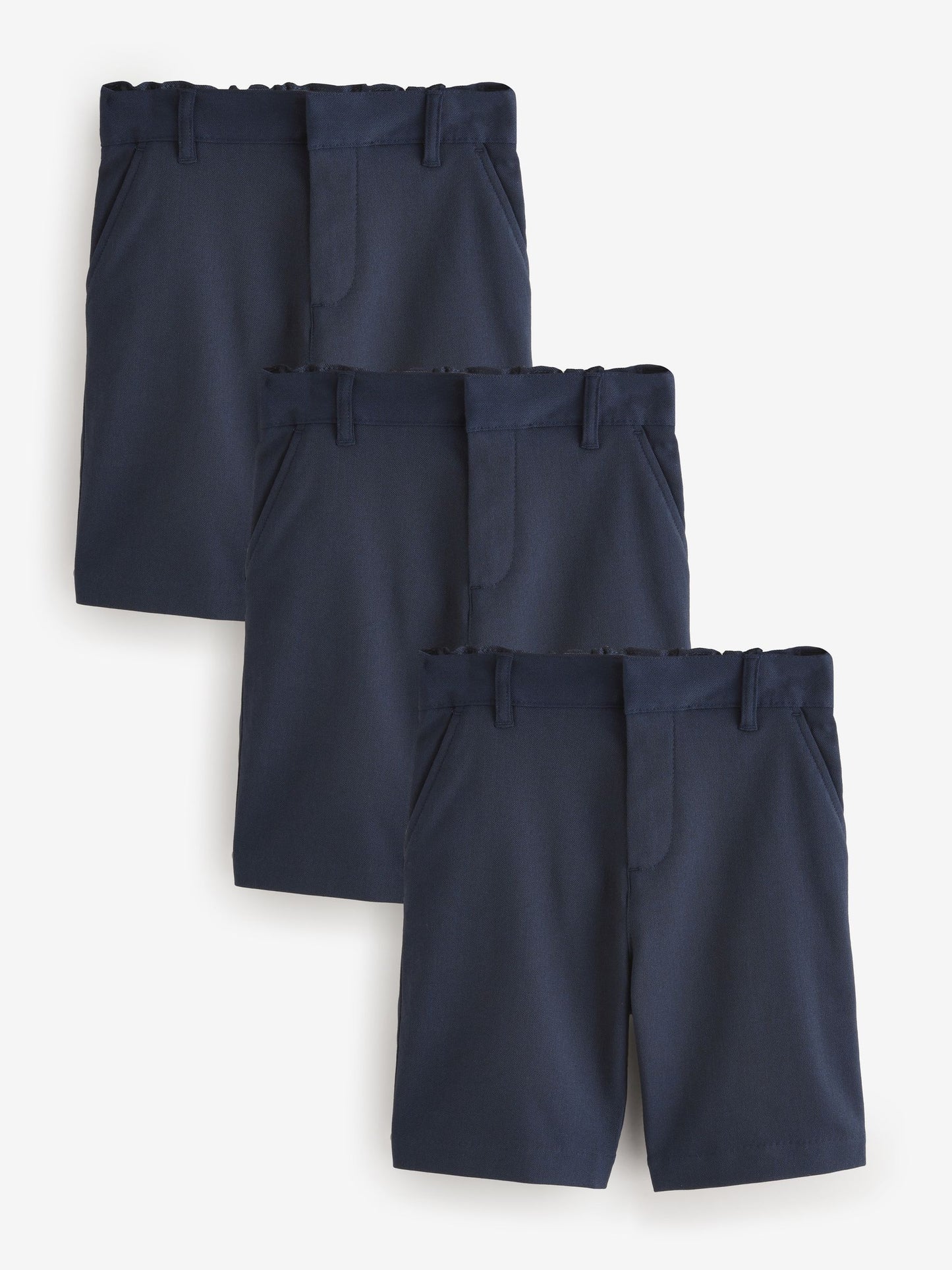 Dsiney Kidz - Clarks Blue Regular Waist Pull-On Regular School Shorts 3 Pack image 1