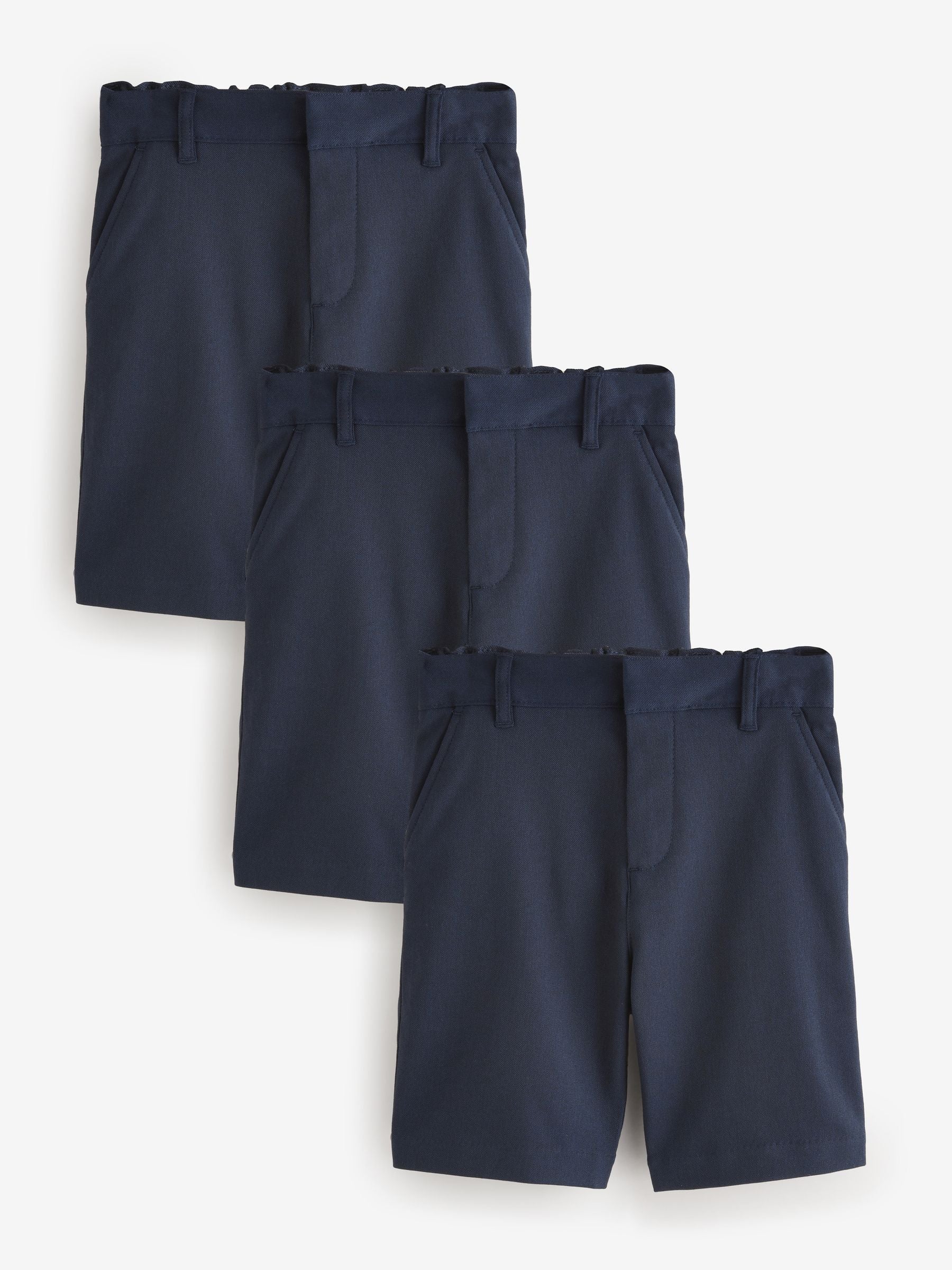 Dsiney Kidz - Clarks Blue Regular Waist Pull-On Regular School Shorts 3 Pack image 1
