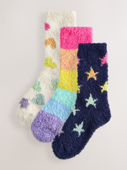 Little Bird by Jools Oliver Pastel Motifs Cosy Ankle Socks 3 Pack - image 1