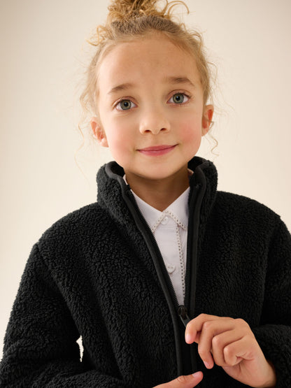Dsiney Kidz - Black Zip-Up Borg Fleece Jacket With Pockets (3-16yrs) image 4