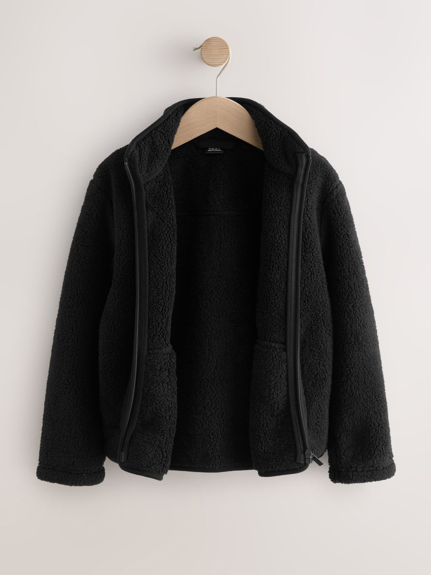 Dsiney Kidz - Black Zip-Up Borg Fleece Jacket With Pockets (3-16yrs) image 6