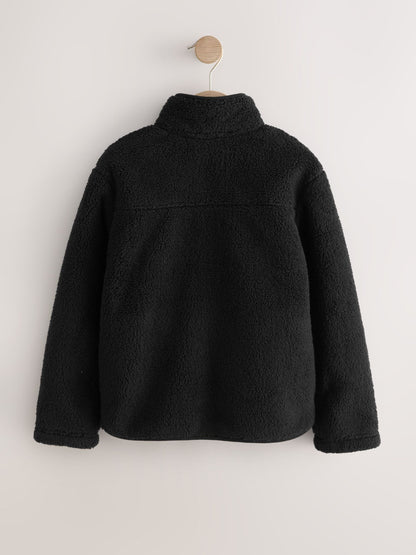 Dsiney Kidz - Black Zip-Up Borg Fleece Jacket With Pockets (3-16yrs) image 7