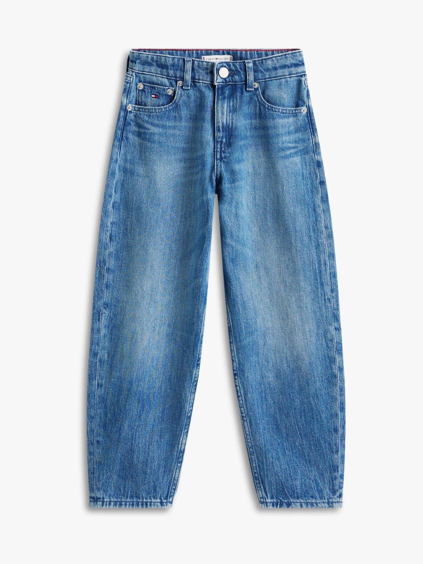 Dsiney Kidz - Tommy Hilfiger Blue Flag Embroidery Faded Barrel Leg Jeans image 5
