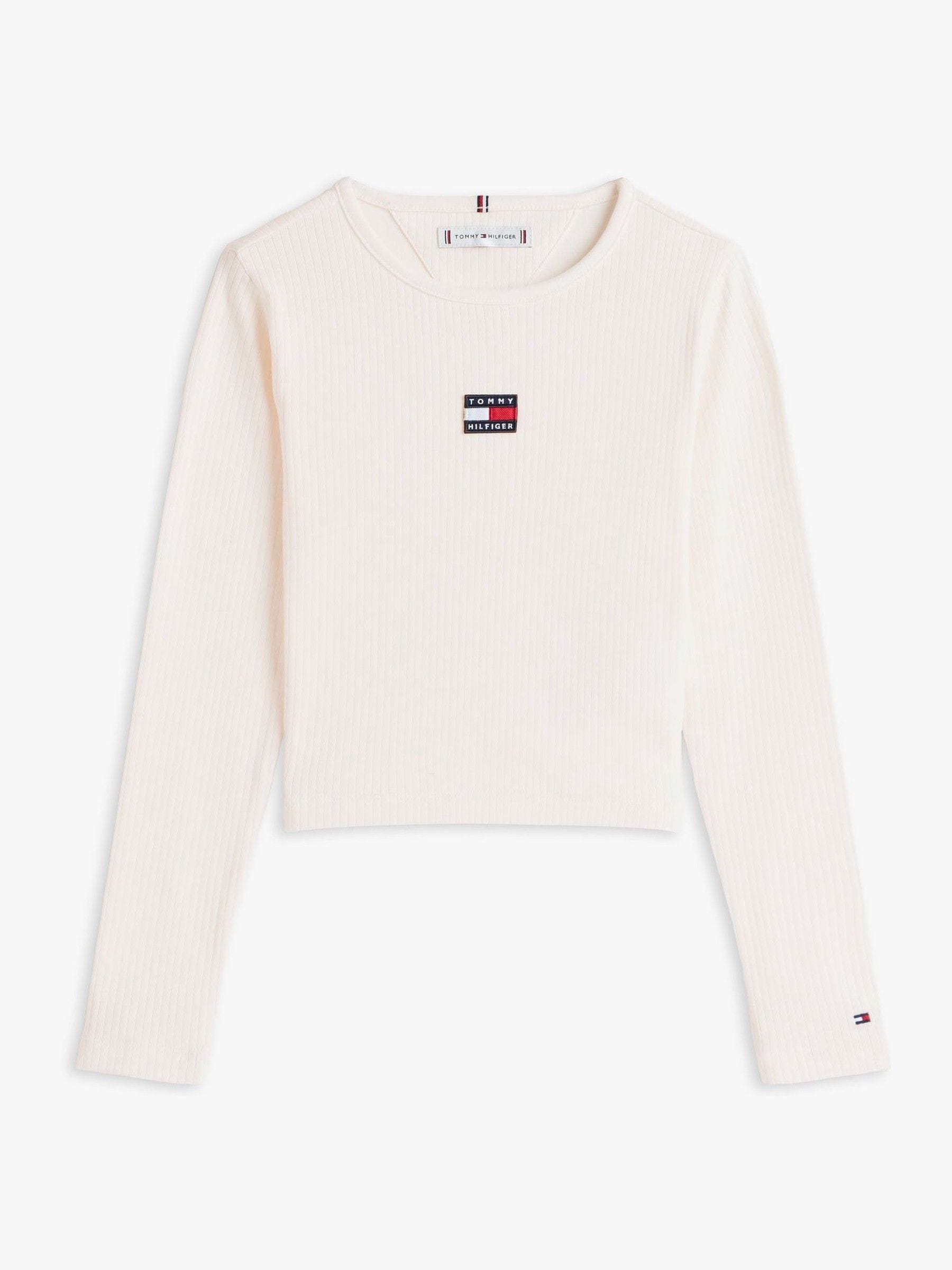 Tommy Hilfiger White Heritage Extra Slim Long Sleeve T-Shirt image 5
