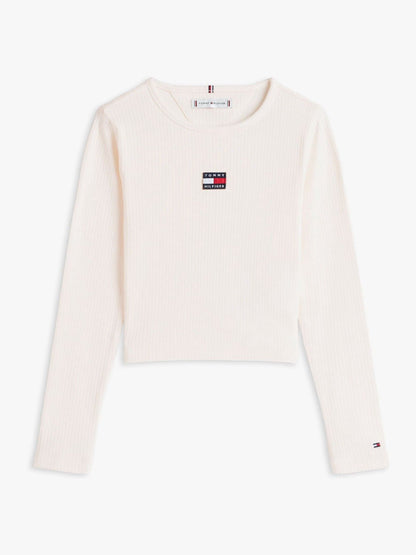 Tommy Hilfiger White Heritage Extra Slim Long Sleeve T-Shirt image 5
