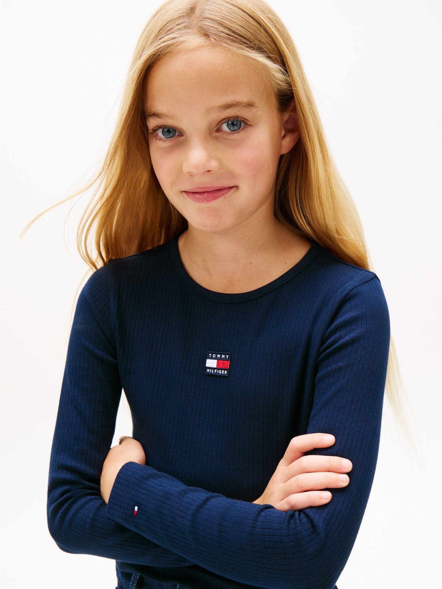 Tommy Hilfiger Blue Heritage Extra Slim Long Sleeve T-Shirt image 4