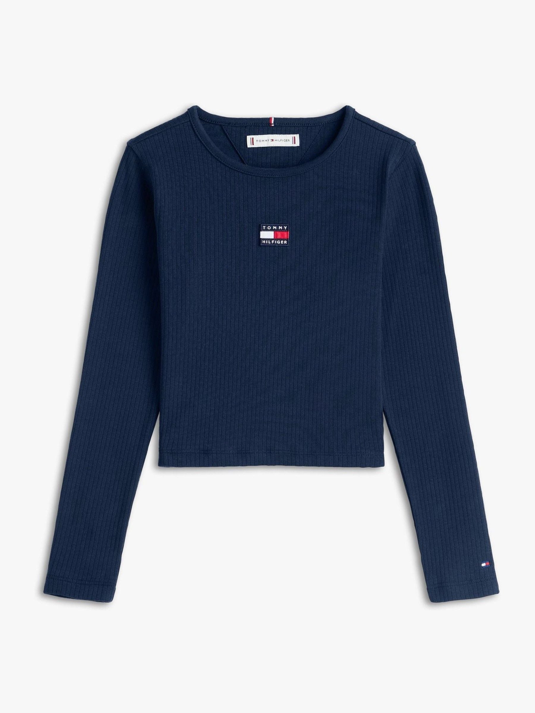 Tommy Hilfiger Blue Heritage Extra Slim Long Sleeve T-Shirt image 5