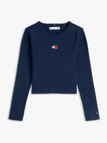 Tommy Hilfiger Blue Heritage Extra Slim Long Sleeve T-Shirt image 5