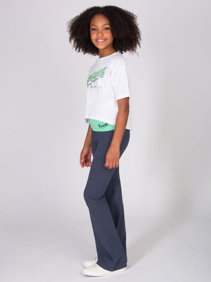 Dsiney Kidz - Pineapple White Logo Girls Dance Crop T-Shirt image 3