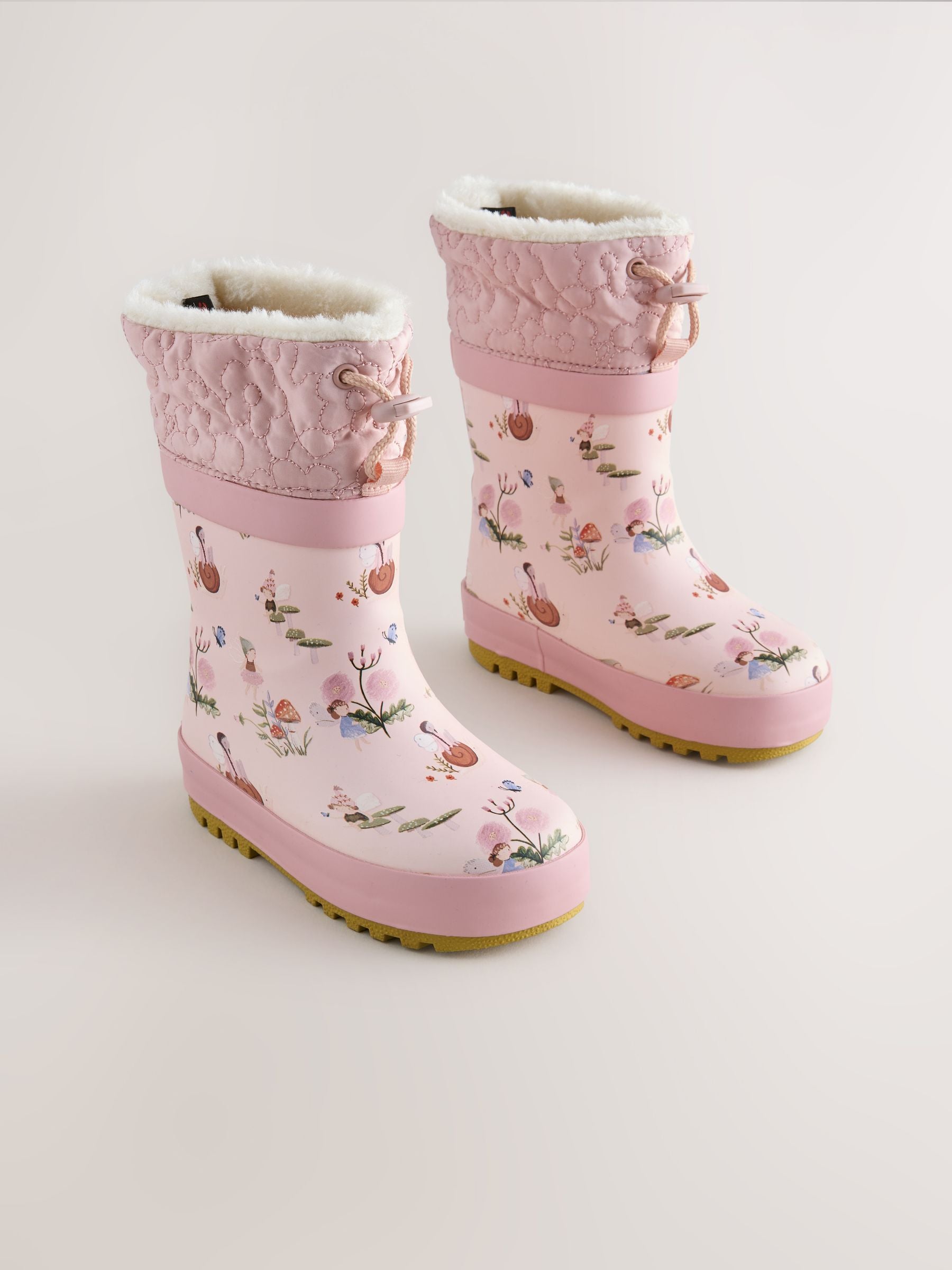 Pink Fairy Thinsulate Lined Cuff Wellies image 1