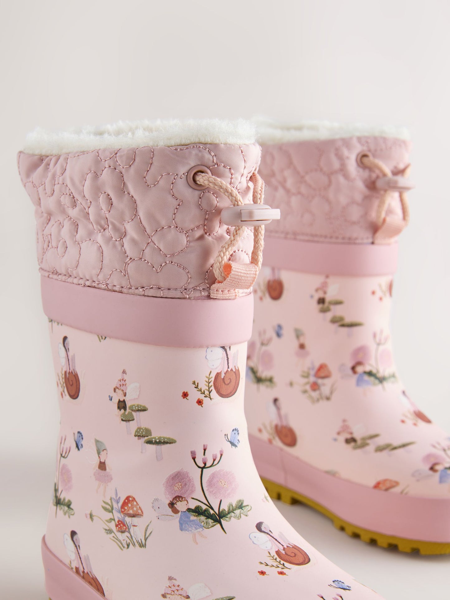 Pink Fairy Thinsulate Lined Cuff Wellies image 3