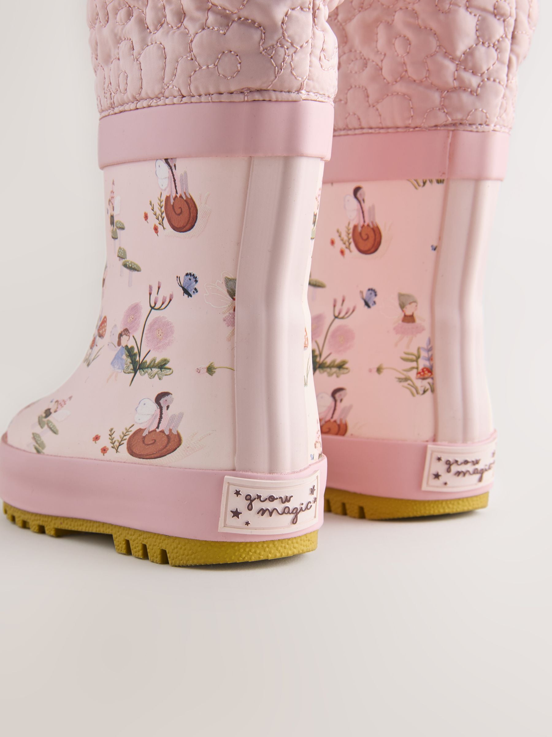Pink Fairy Thinsulate Lined Cuff Wellies image 5