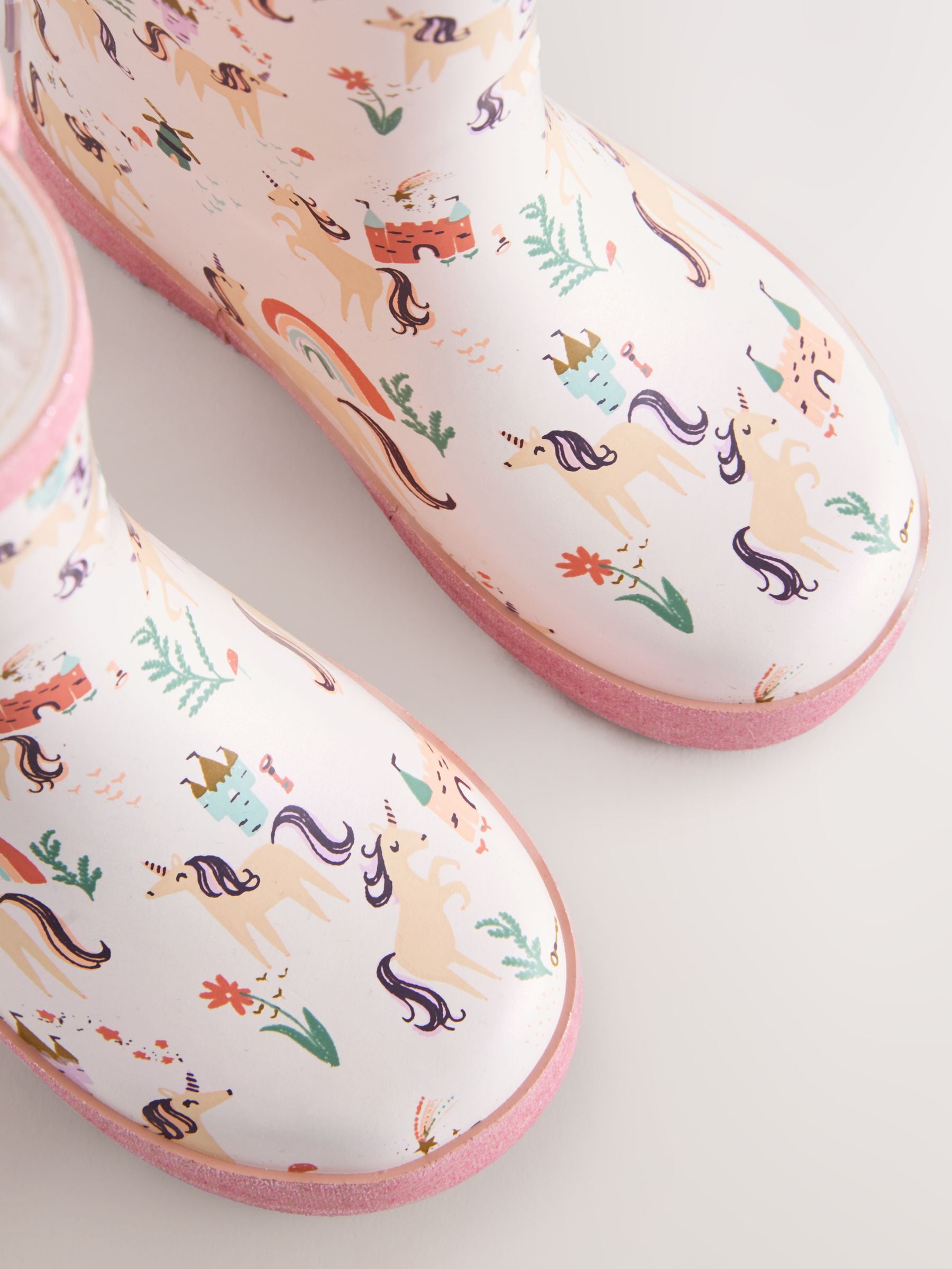 Pink Unicorn Handle Wellies image 3