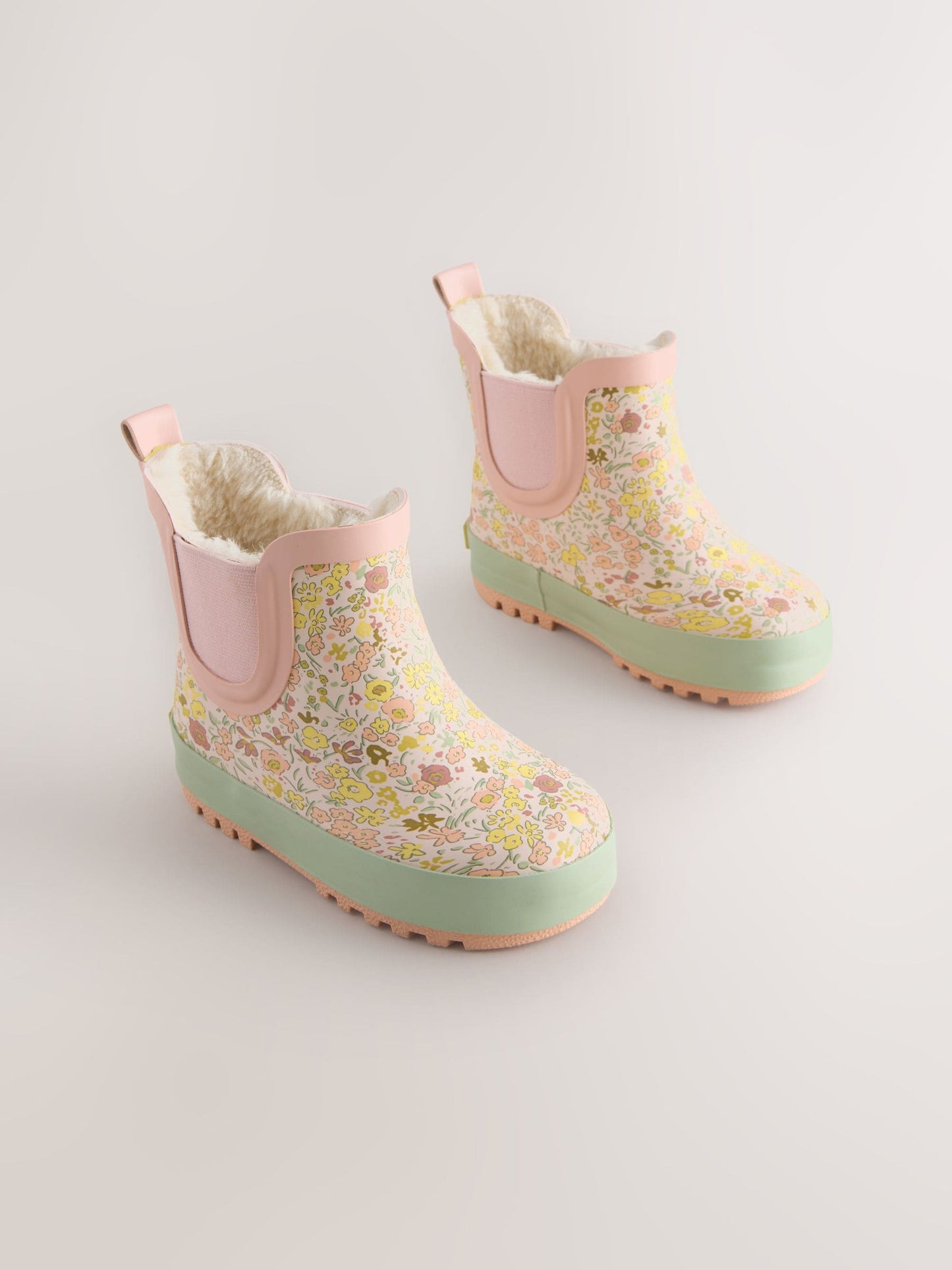 Sage Green Floral Chelsea Wellies image 1