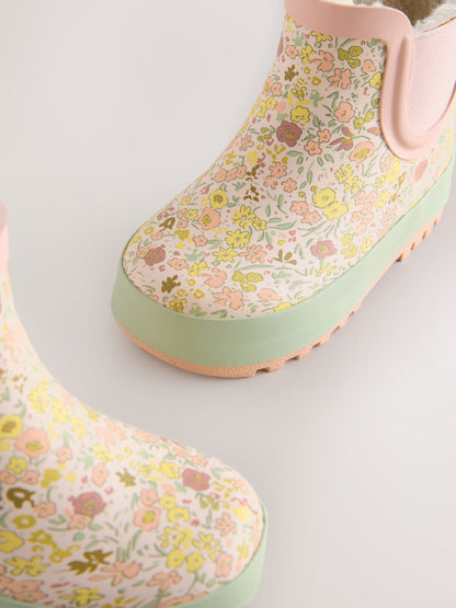 Sage Green Floral Chelsea Wellies image 3