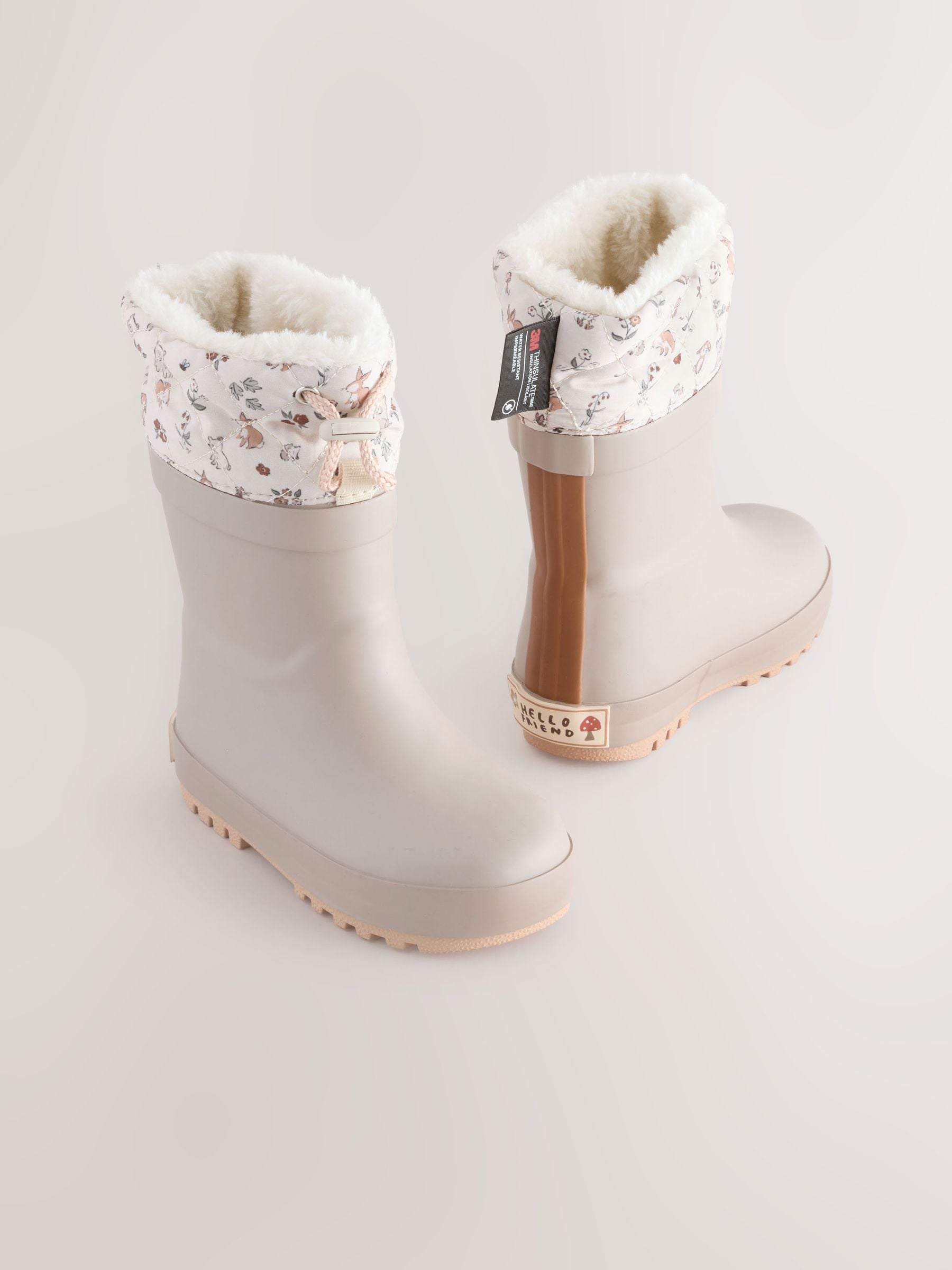 Mocha Brown Thinsulate Lined Cuff Wellies image 1
