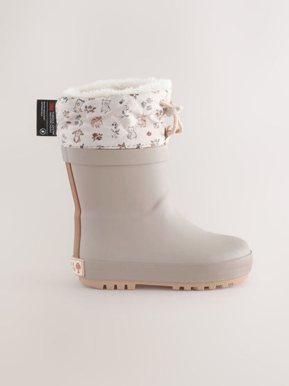 Mocha Brown Thinsulate Lined Cuff Wellies image 2