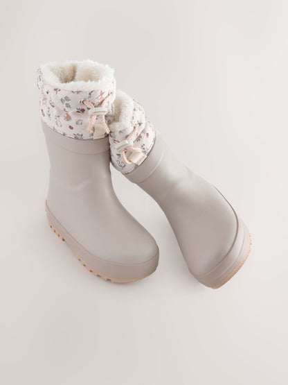Mocha Brown Thinsulate Lined Cuff Wellies image 3
