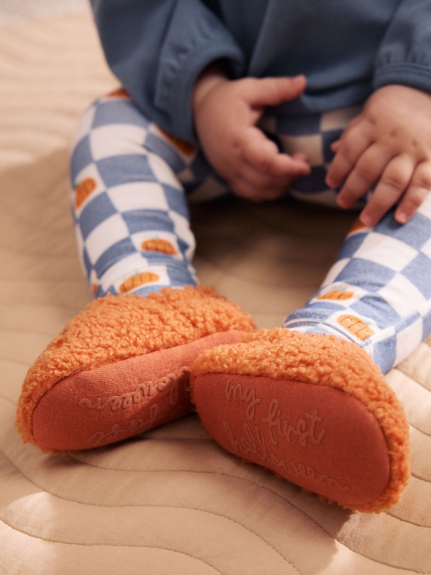 Orange Pumpkin Baby Slip-On Shoes (0-18mths) image 2