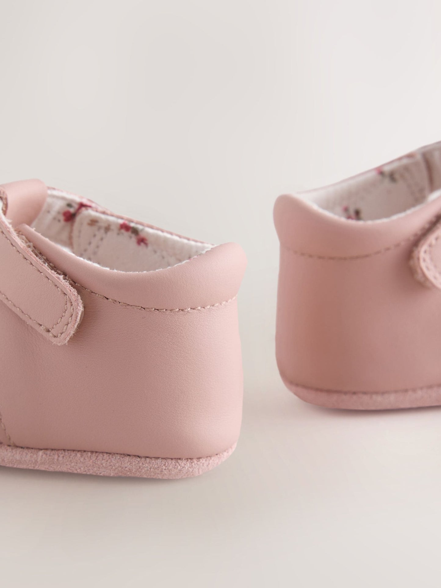 Pink Leather Baby T-Bar Shoes (0-24mths) image 5