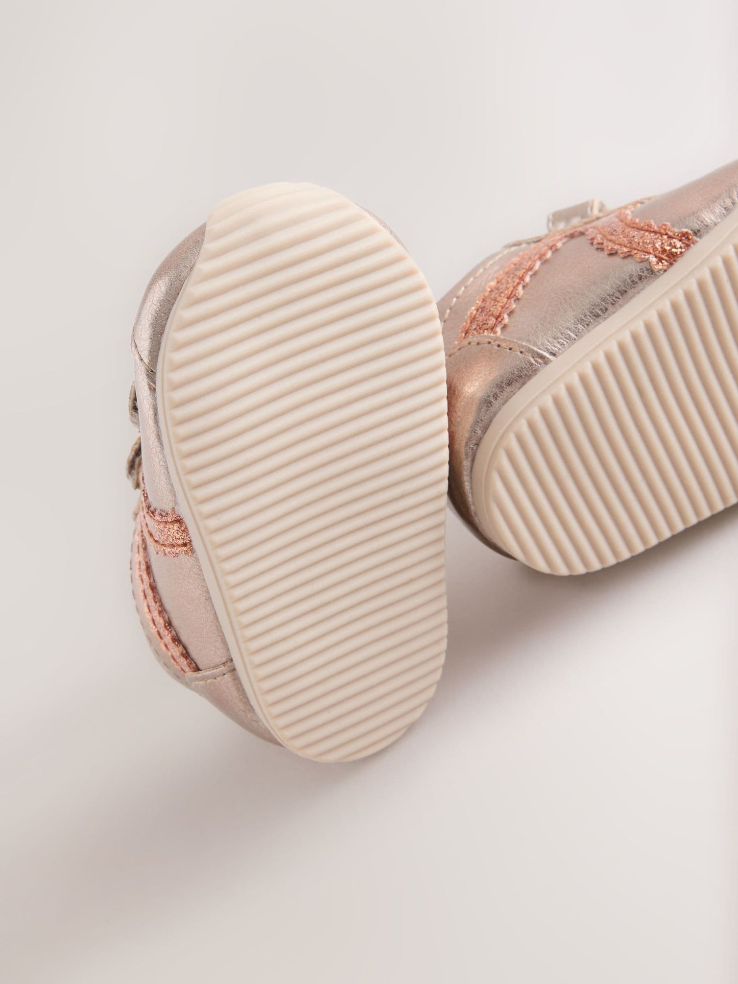 Bronze Metallic Baby Touch Fastening Trainers image 5