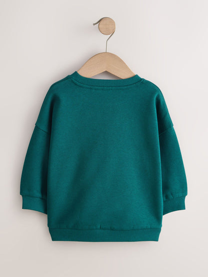 Dsiney Kidz - Green Mama's Bestie Printed Crew Neck Sweat Top (3mths-7yrs) image 2