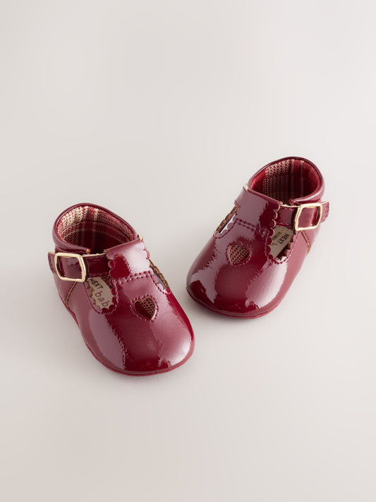 Dsiney Kidz - Burgundy Red Baby T-Bar Shoes (0-18mths) image 1
