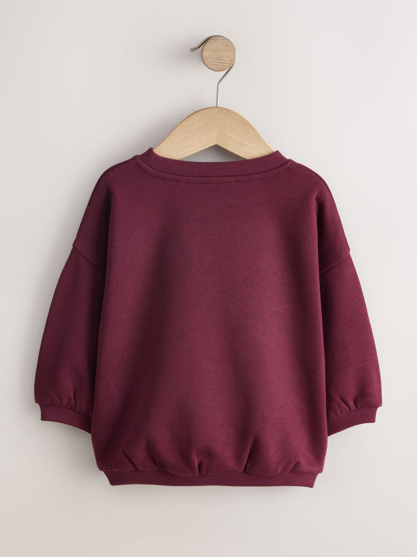 Dsiney Kidz - Burgundy Red Snack Club Printed Crew Neck Sweat Top (3mths-7yrs) image 2