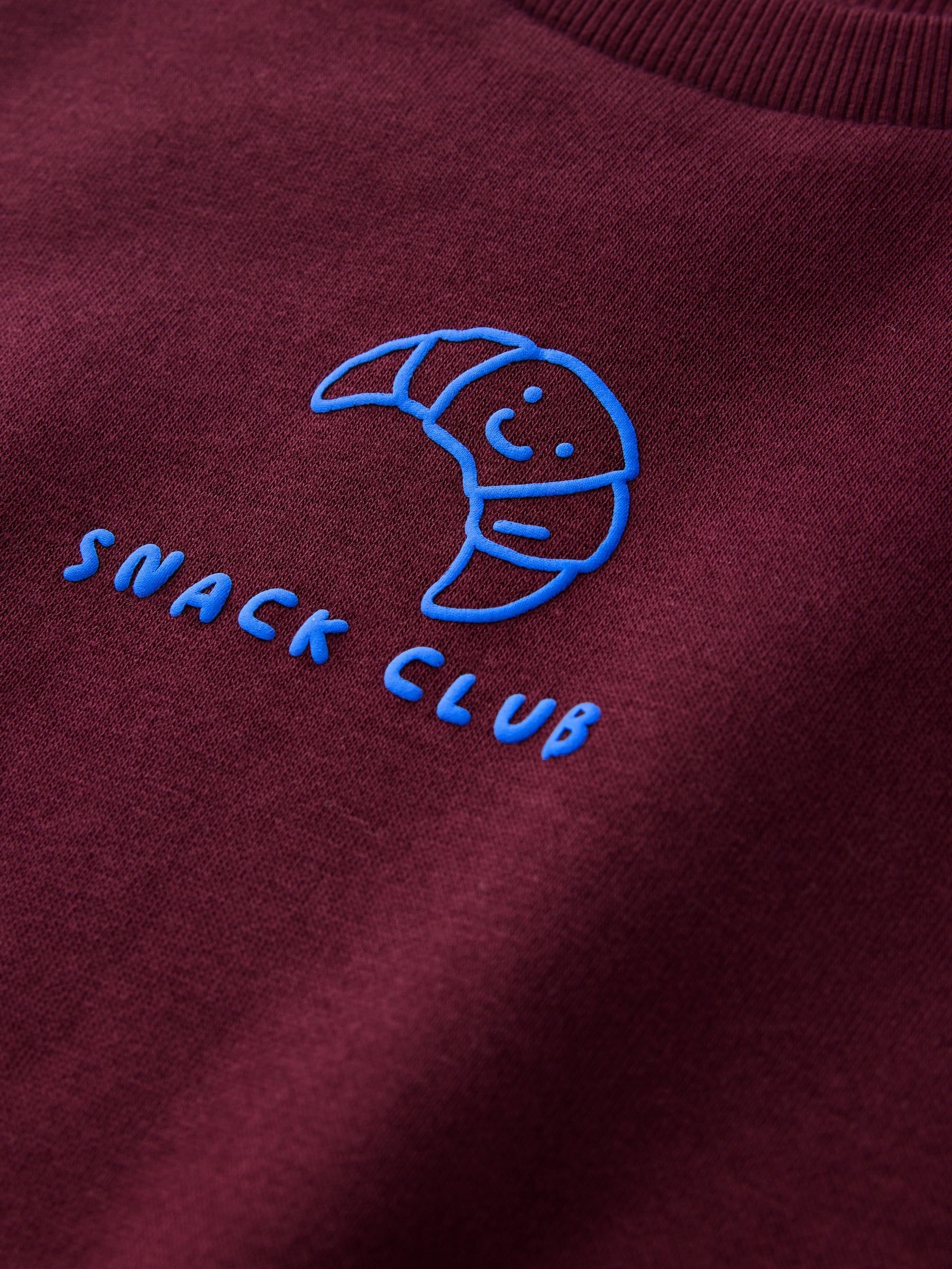 Dsiney Kidz - Burgundy Red Snack Club Printed Crew Neck Sweat Top (3mths-7yrs) image 3