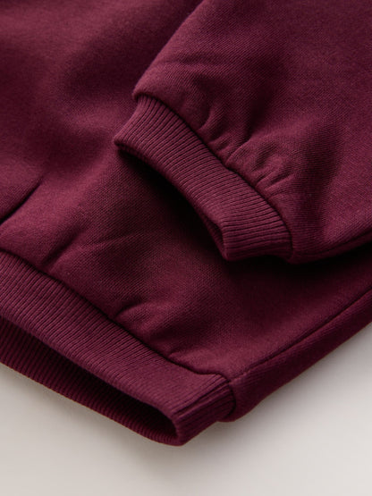 Dsiney Kidz - Burgundy Red Snack Club Printed Crew Neck Sweat Top (3mths-7yrs) image 4