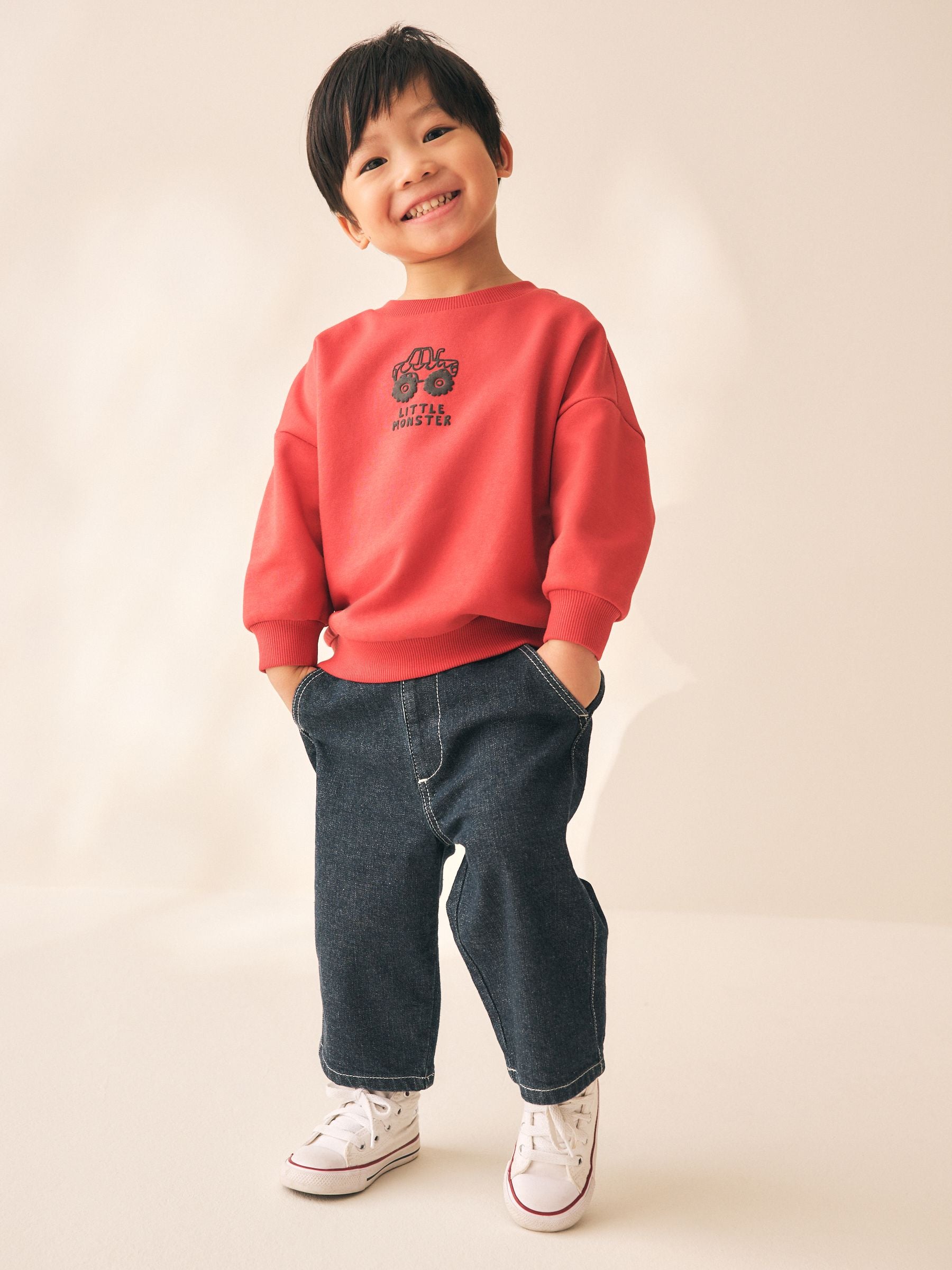 Dsiney Kidz - Red Truck Printed Crew Neck Sweat Top (3mths-7yrs) image 2