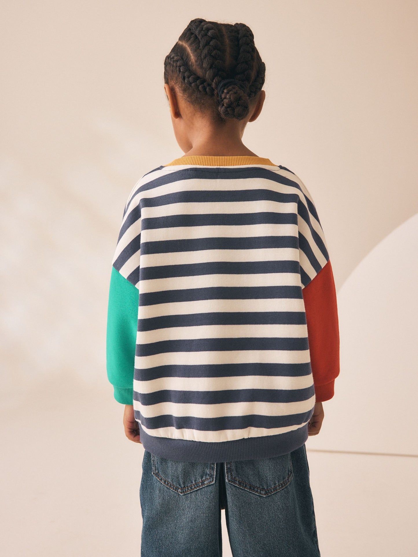 Dsiney Kidz - Hotch Potch Stripe Printed Crew Neck Sweat Top (3mths-7yrs) image 2