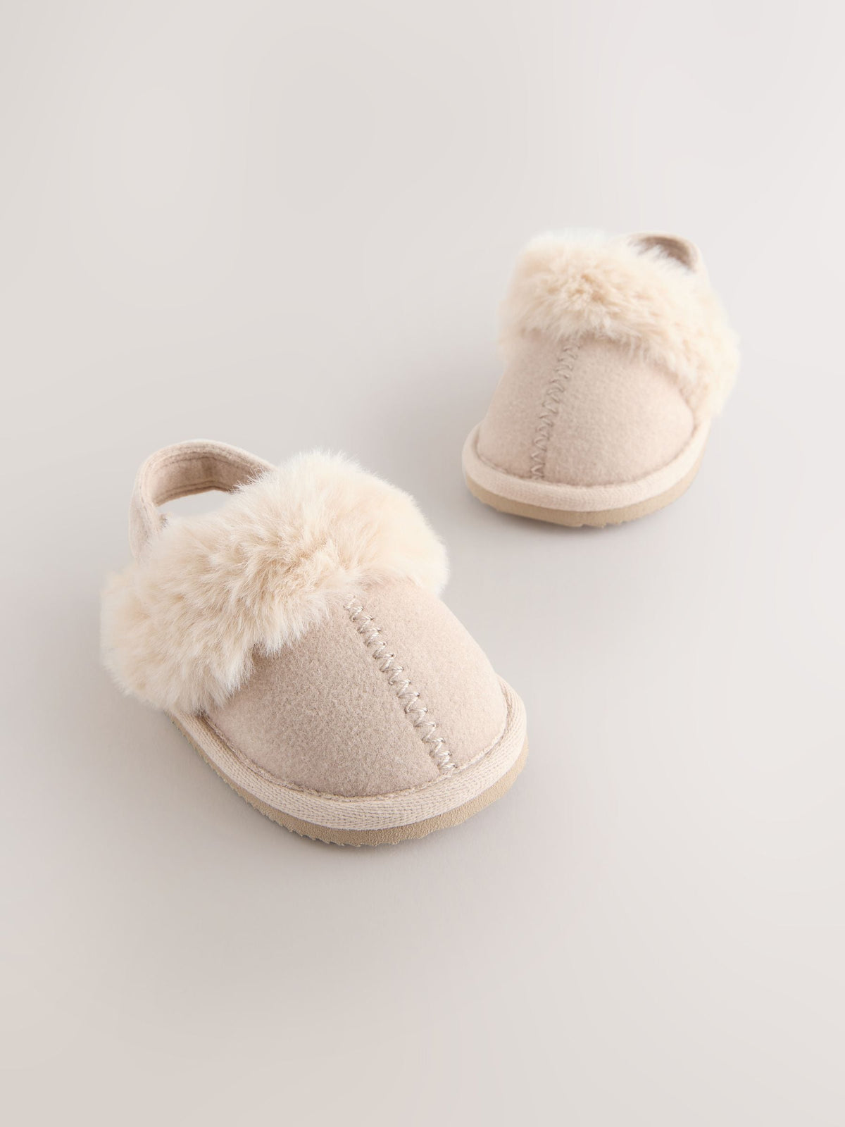 Dsiney Kidz - Tan/Brown Baby Mule Slippers (0-24mths) image 1