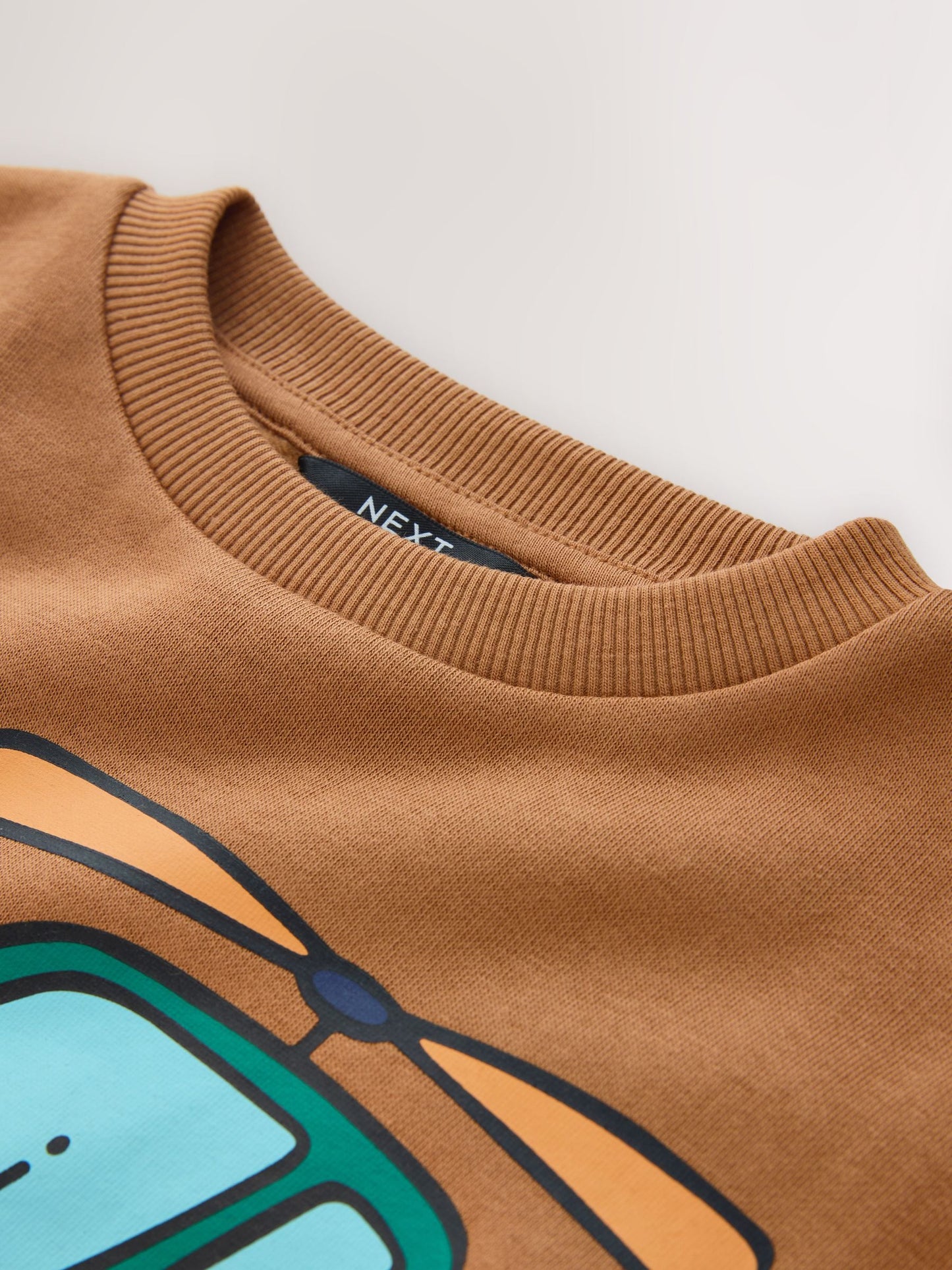 Dsiney Kidz - Tan Brown All Over Printed Crew Neck Sweat Top (3mths-7yrs) image 7
