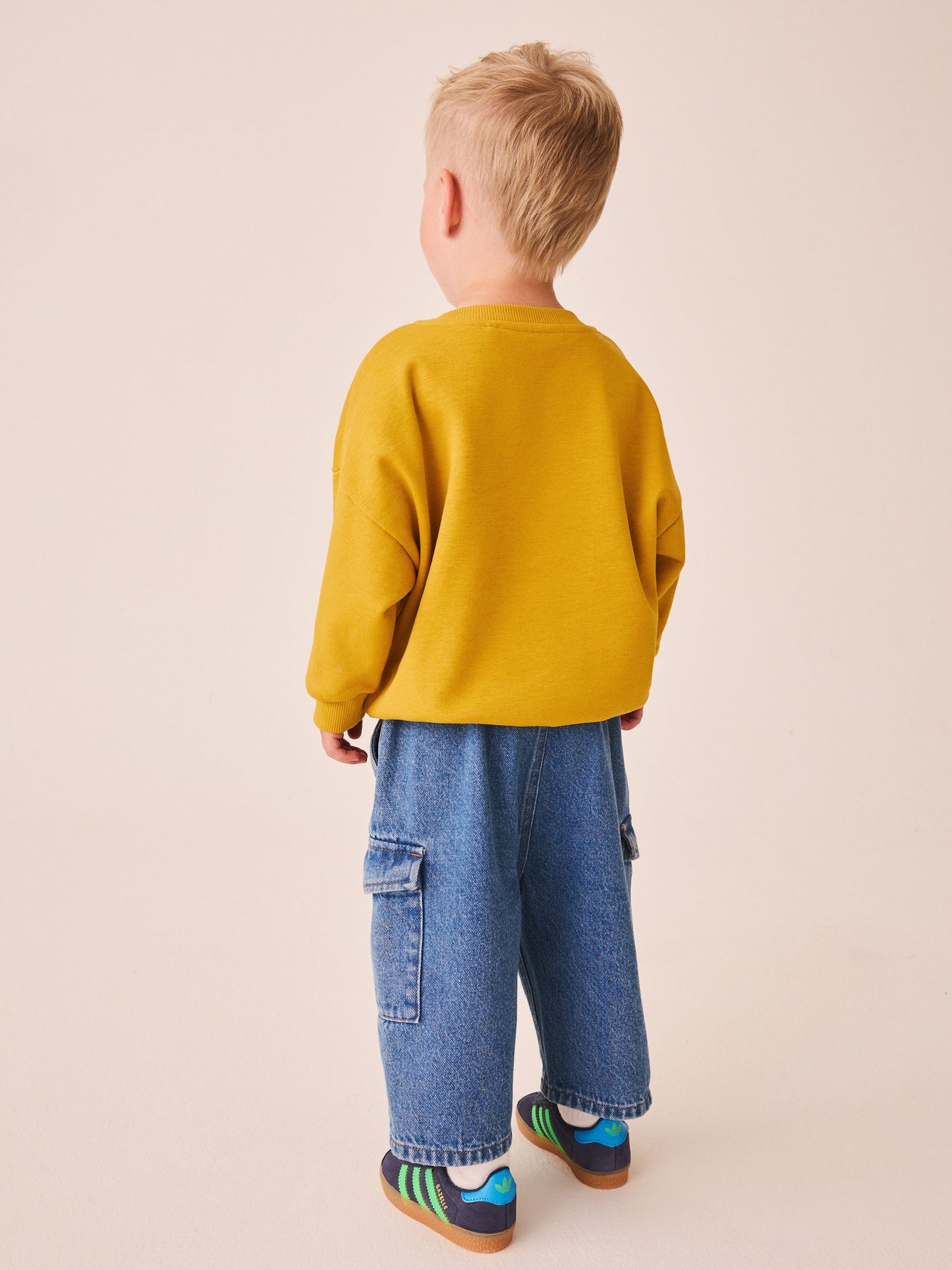 Dsiney Kidz - Ochre Yellow Smile Printed Crew Neck Sweat Top (3mths-7yrs) image 2