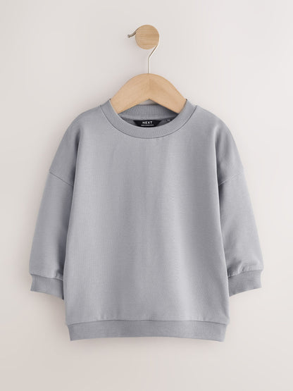 Dsiney Kidz - Black/Grey Plain Sweat Tops 3 Pack (3mths-7yrs) image 2