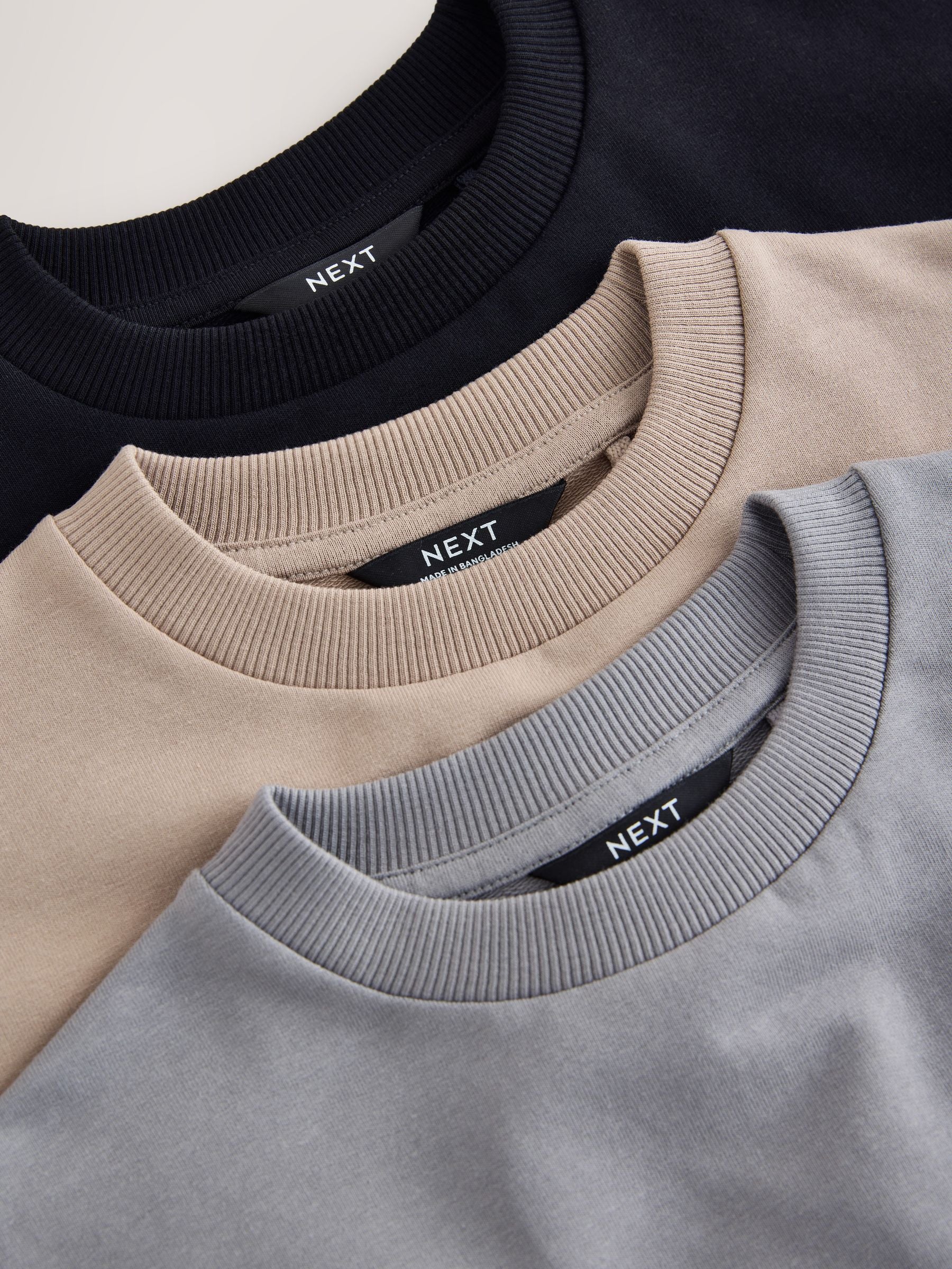 Dsiney Kidz - Black/Grey Plain Sweat Tops 3 Pack (3mths-7yrs) image 6