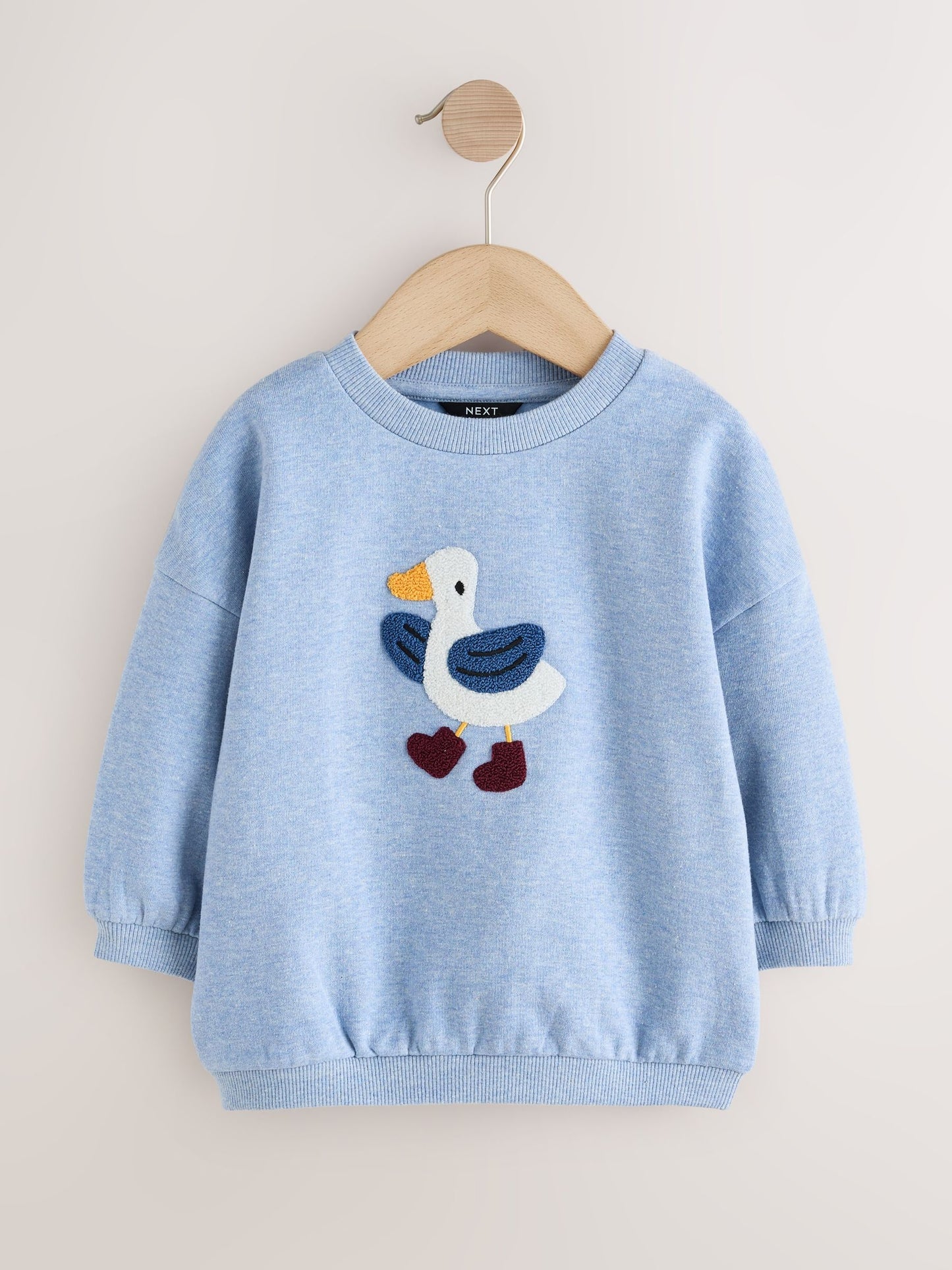 Dsiney Kidz - Light Blue Goose Printed Crew Neck Sweat Top (3mths-7yrs) image 1