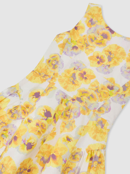 Reiss Yellow Irena 13-14 yrs Cotton Polka-Dot Sleeveless Dress image 1