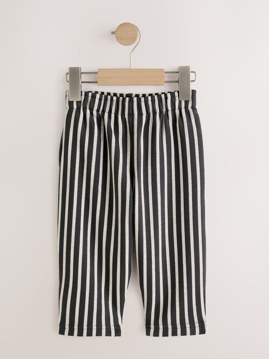 Dsiney Kidz - Charcoal Grey/Ecru Stripe Single Wide Leg Jersey Joggers (3mths-7yrs) image 1