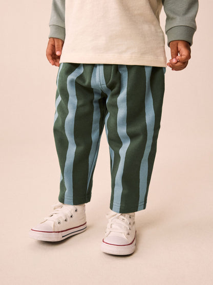 Dsiney Kidz - Green/Blue Stripe Single Wide Leg Jersey Joggers (3mths-7yrs) image 1