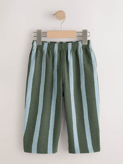 Dsiney Kidz - Green/Blue Stripe Single Wide Leg Jersey Joggers (3mths-7yrs) image 5