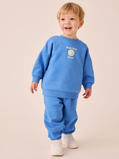 Dsiney Kidz - Blue Back Print Crew Neck Joggers Set (3mths-7yrs) image 2