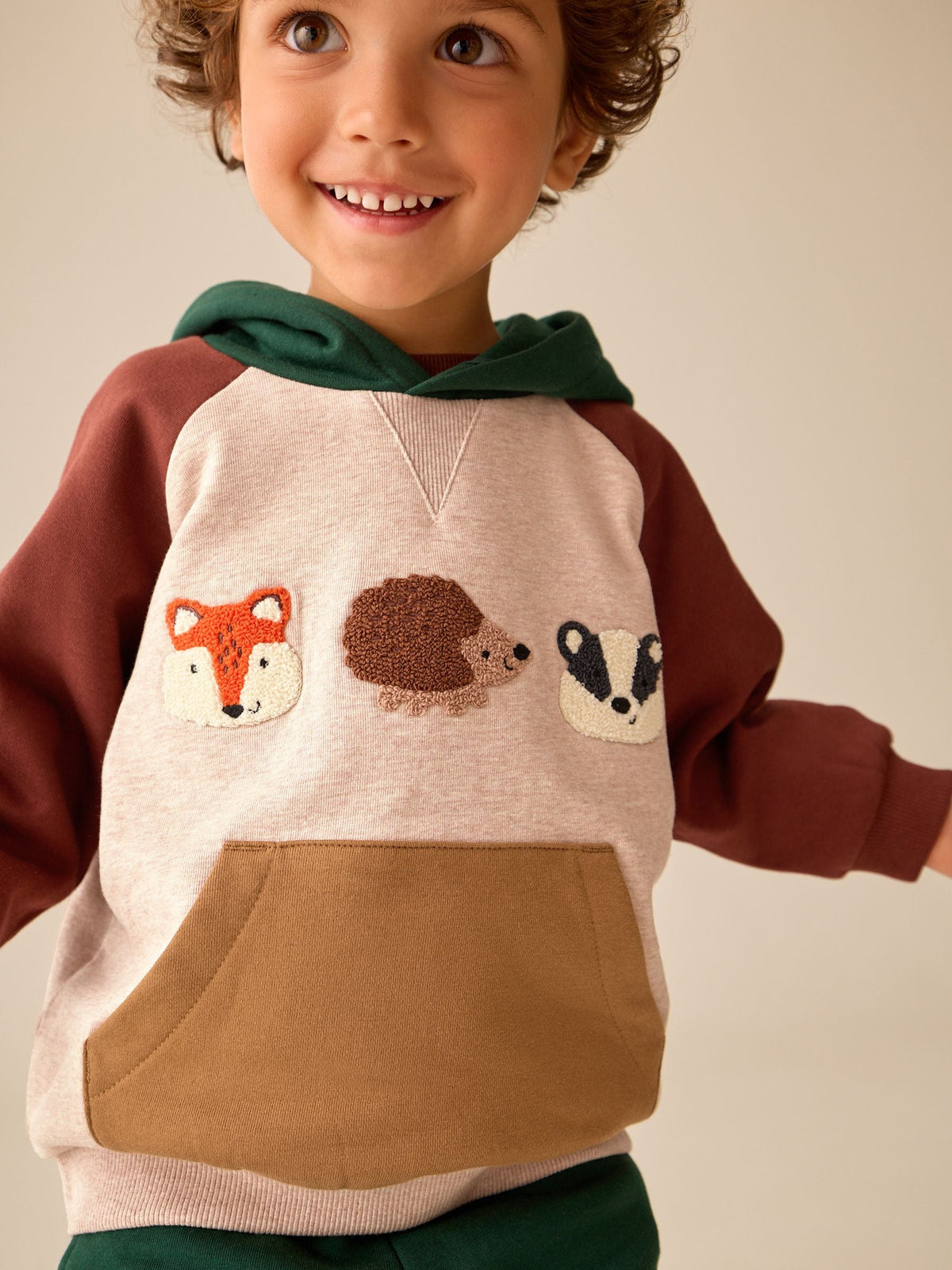 Dsiney Kidz - Burgundy/Ecru/Green Colour Block Hoodie and Joggers Set (3mths-7yrs) image 4