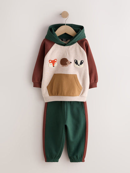 Dsiney Kidz - Burgundy/Ecru/Green Colour Block Hoodie and Joggers Set (3mths-7yrs) image 5